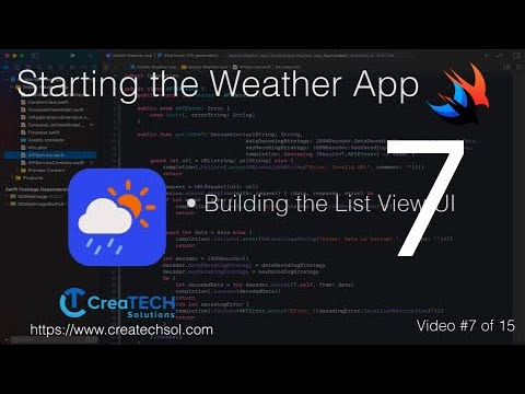SwiftUI Weather App 7: Building the ListView UI thumbnail