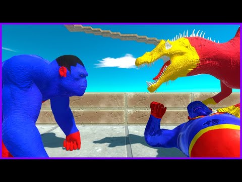 DEATHRUN IRONMAN SPINOSAURUS | ALL UNITS | Animal Revolt Battle Simulator