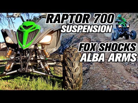 Yamaha Raptor 700 ATV Suspension Upgrade Alba Extended Arms Fox Float 3 Evol Shocks Installation