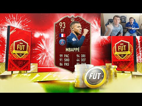 WE PACKED RED INFORM MBAPPE!!! - OUR BEST FUT CHAMPIONS REWARDS EVER! FIFA 20 Pack Opening RTG