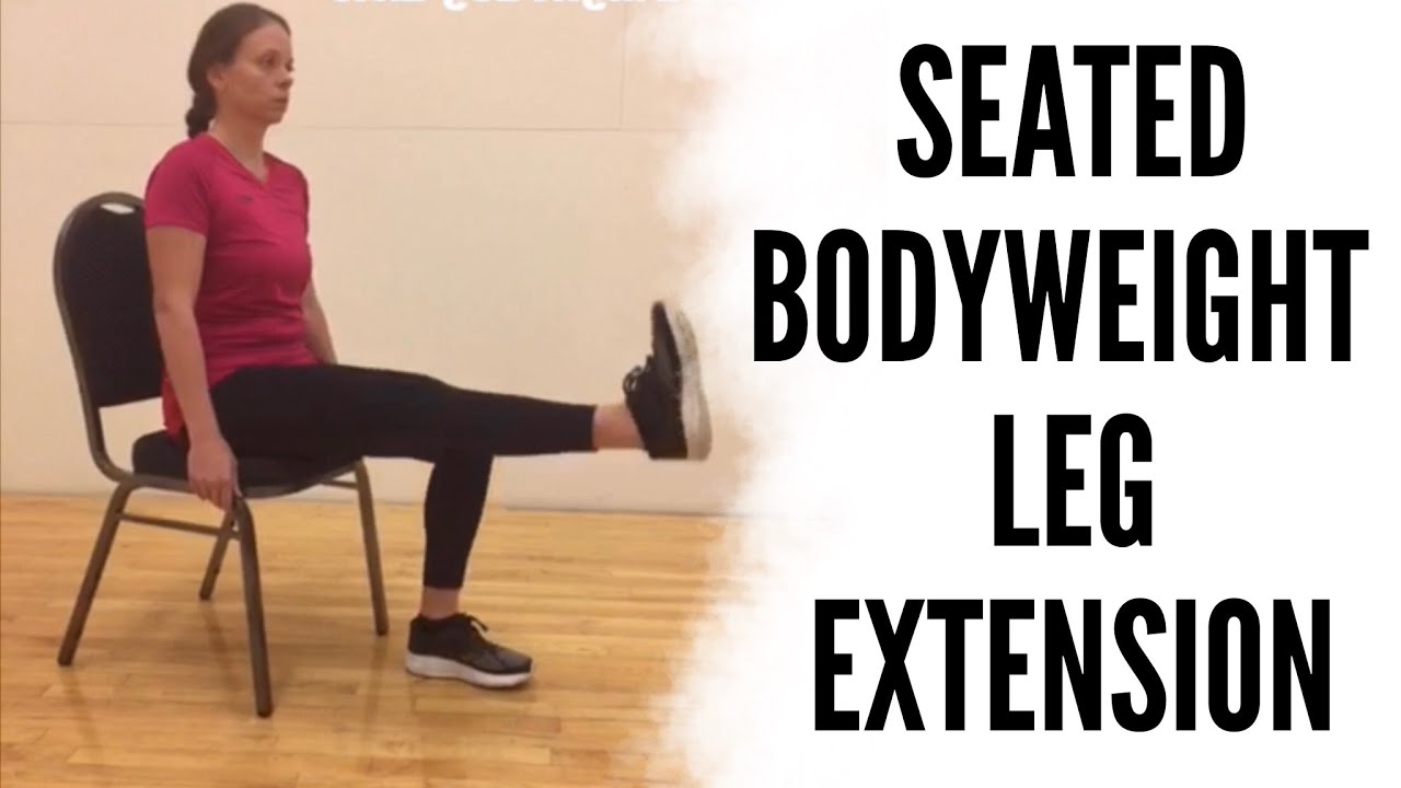 Seated Bodyweight Leg Extensions Video Demo - YouTube