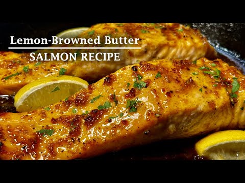 Lemon-Browned Butter Salmon Recipe | Salmon in Browned Butter-Lemon Honey Glazed Recipe
