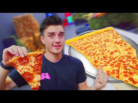 Feeding All My Coworkers With A Giant Slice Of Pizza! Video