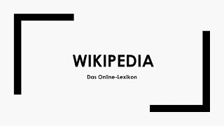 Wikipedia einfach und kurz erklärt