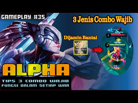 COMBO WAJIB TOP GLOBAL ALPHA BUILD AND EMBLEM - TUTORIAL ALPHA HYPER - MOBILE LEGENDS