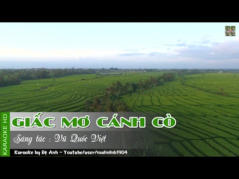 Karaoke GIẤC MƠ CÁNH CÒ - Như Quỳnh - Phi Nhung || Beat Chuẩn