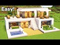 Minecraft: Small Modern House Tutorial🏠