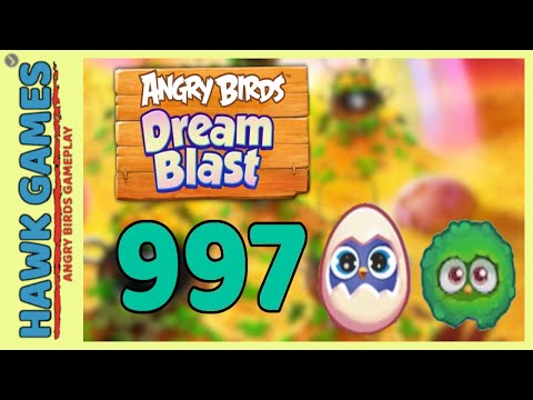 Angry Birds Dream Blast Level 997 - Walkthrough, No Boosters