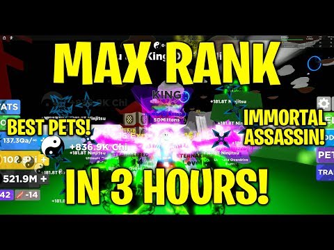 MAX RANK IN 3 HOURS! - Ninja Legends