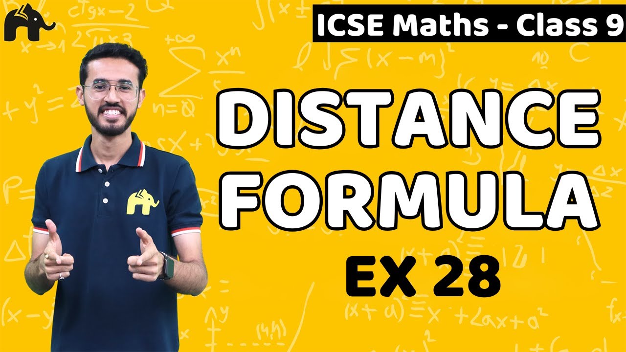Distance Formula Class 9 ICSE Maths | Selina Chapter 28 |  Ex 28