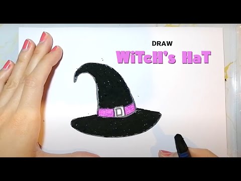hOw tO dRaW a WiTcH's HaT - HALLOWEEN THEME - DRAW STEP BY STEP EASY AND FUN FOR KIDS
