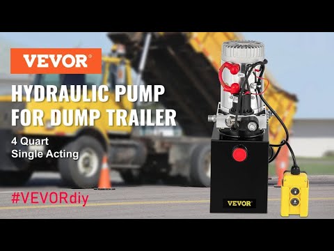 VEVOR Hydraulic Pump, 12 Quart Hydraulic Power Unit, 0.91 GPM Flow Rate, 3200 PSI