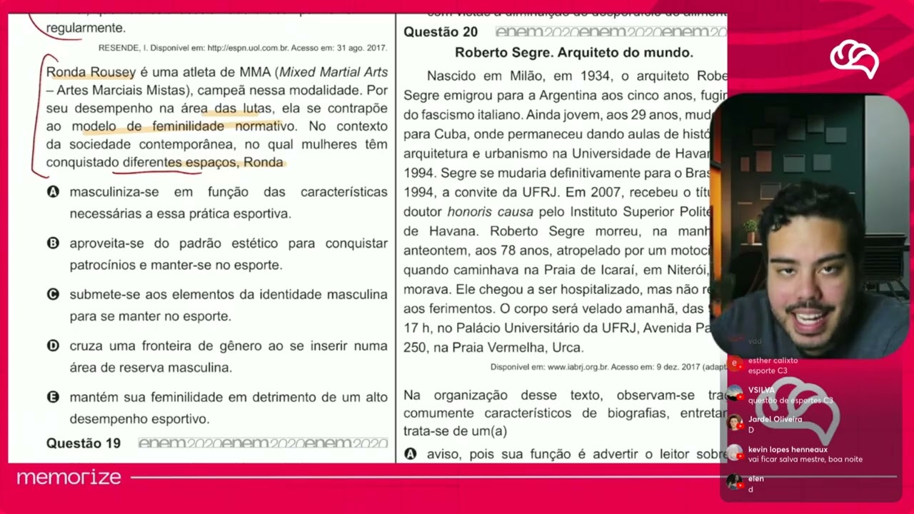 Resolução em Vídeo — Questão 18 ENEM 2020 PPL
