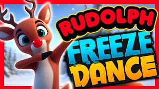 🔴RUDOLPH FREEZE DANCE🎄Christmas Brain break for kids 🦌Just Dance | Danny Go Noodle