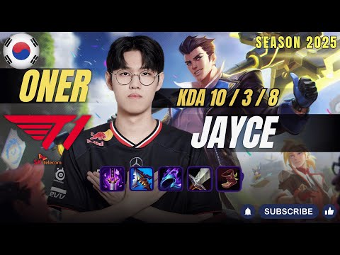 T1 Oner JAYCE vs NIDALEE Jungle - Patch 25.24 KR Ranked | lolrec