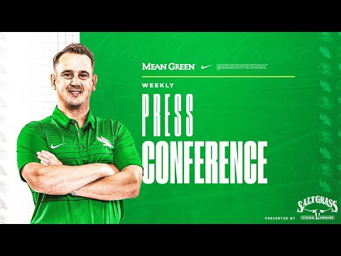 Eric Morris Weekly Press Conference vs. Temple | Mean Green FB