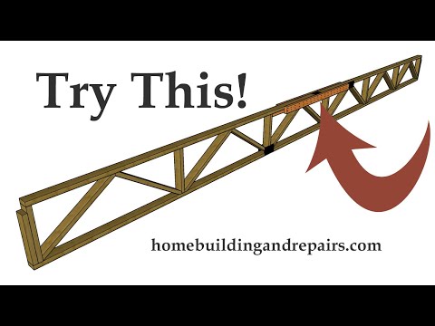 Possible Top And Bottom Cord Repair For Open Web 2 x 4  Engineered Truss Joist - Assembly Examples