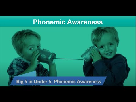 Phonemic Awareness: Big 5 in Under 5