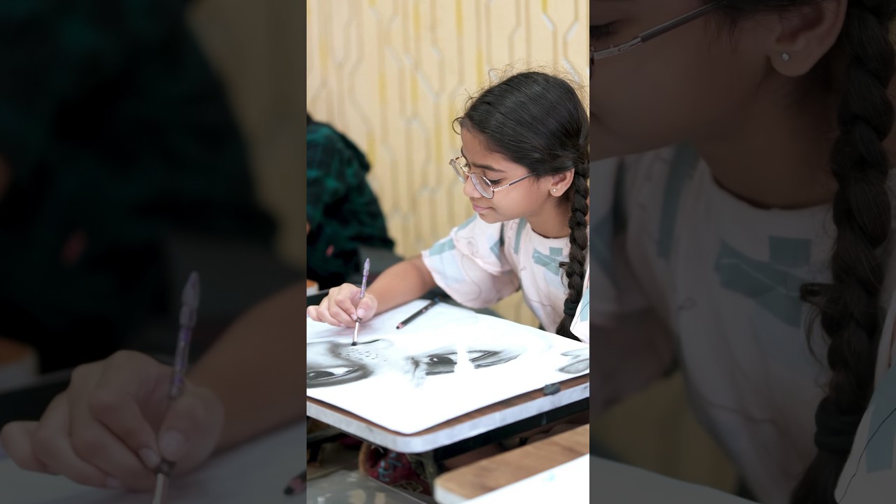 ART classes | portrait work | Shikha’s art institute #shorts #artistshikhasharma