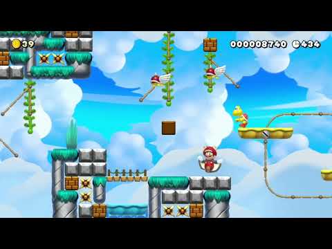 Bamboo Blossom Billows - SMM2 stage showcase