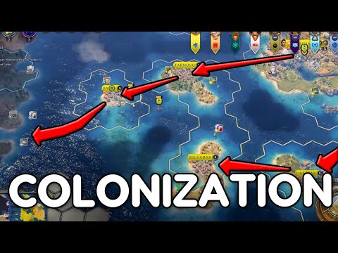 Colonizing to setup for WORLD CONQUEST - Civ 7 - Simon Bolivar - Bulgaria - Exploration Age