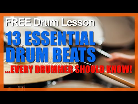 ★ 13 Essential & Common Drum Beats ★ FREE Beginner Video Drum Lesson | How To Play DRUM BEATS