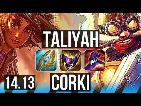 TALIYAH vs CORKI (MID) | 51k DMG, 67% winrate, 14/4/16, Dominating | EUW Grandmaster | 14.13