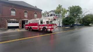 Nashua NH Engine 1 and Ladder 1 responding to a commercial fire alarm activation 9/24/2025