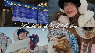 AMSTERDAM VLOG #1 | otel ve oda turu, kafe ve şehir keşfi & en popüler patates k