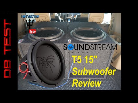 Soundstream T5 15" subwoofer review and SPL DB test