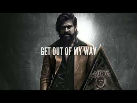 kgf 2 get out of my way bgm(lyrics) | rockey vs adheera