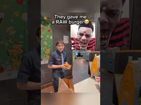 They Gave Me A RAW Burger😭