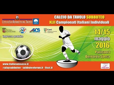 immagine di anteprima del video: SUBBUTEO - Campionati Italiani Individuali di Calcio da Tavolo 2016