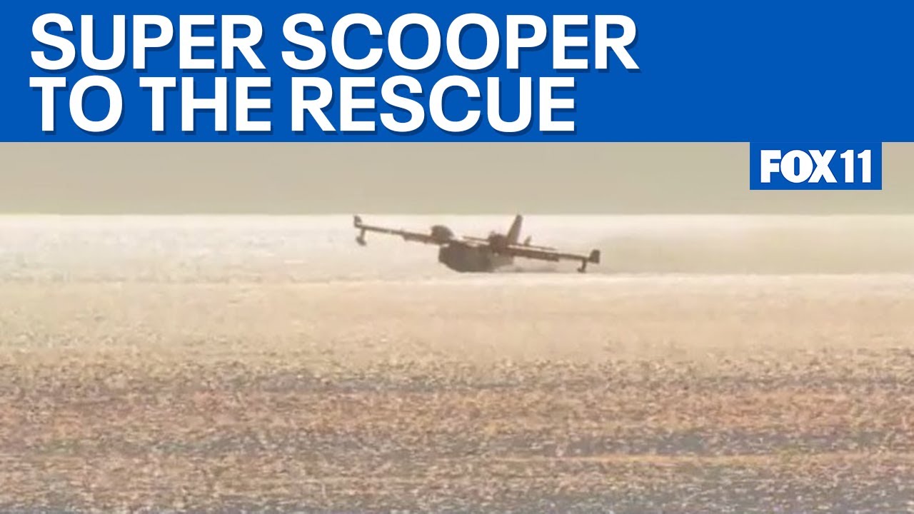 Super Scooper picks up water to fight Palisades fire