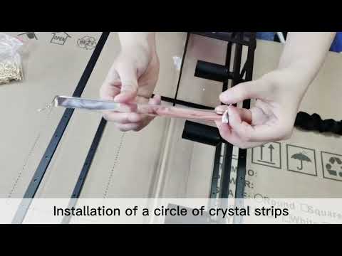 SL13-Indoor Lighting | Light Luxury Simple Long Crystal Chandelier | Installation Video.