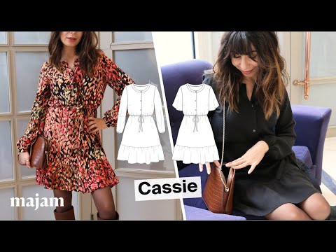 👉 Sewing the Cassie dress | Majam's complete tutorial | Step-by-step tutorial for a feminine dress
