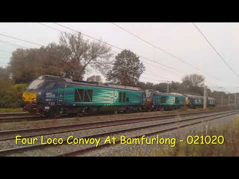 Four Loco Convoy At Bamfurlong   02/10/20