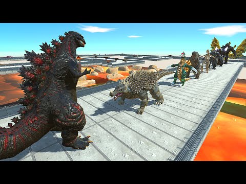 SHIN GODZILLA LAVA DEATH RUN - Animal Revolt Battle Simulator