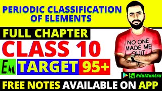 Periodic Classification Of Elements Class 10 Scien
