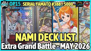 SERIAL YAMATO #388 [OP15 - Extra Grand Battle May 2026] 🔵🟡 NAMI DECK LIST