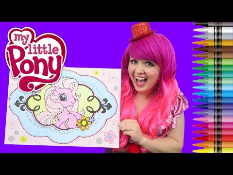 Coloring Pinkie Pie Vintage My Little Pony Coloring Book Crayons | COLORING WITH KiMMi THE CLOWN Video