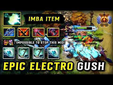 EPIC ELECTRO GUSH MID Tidehunter With Mjollnir + Daedalus Build | 100% Impossible to TAMED Dota 2