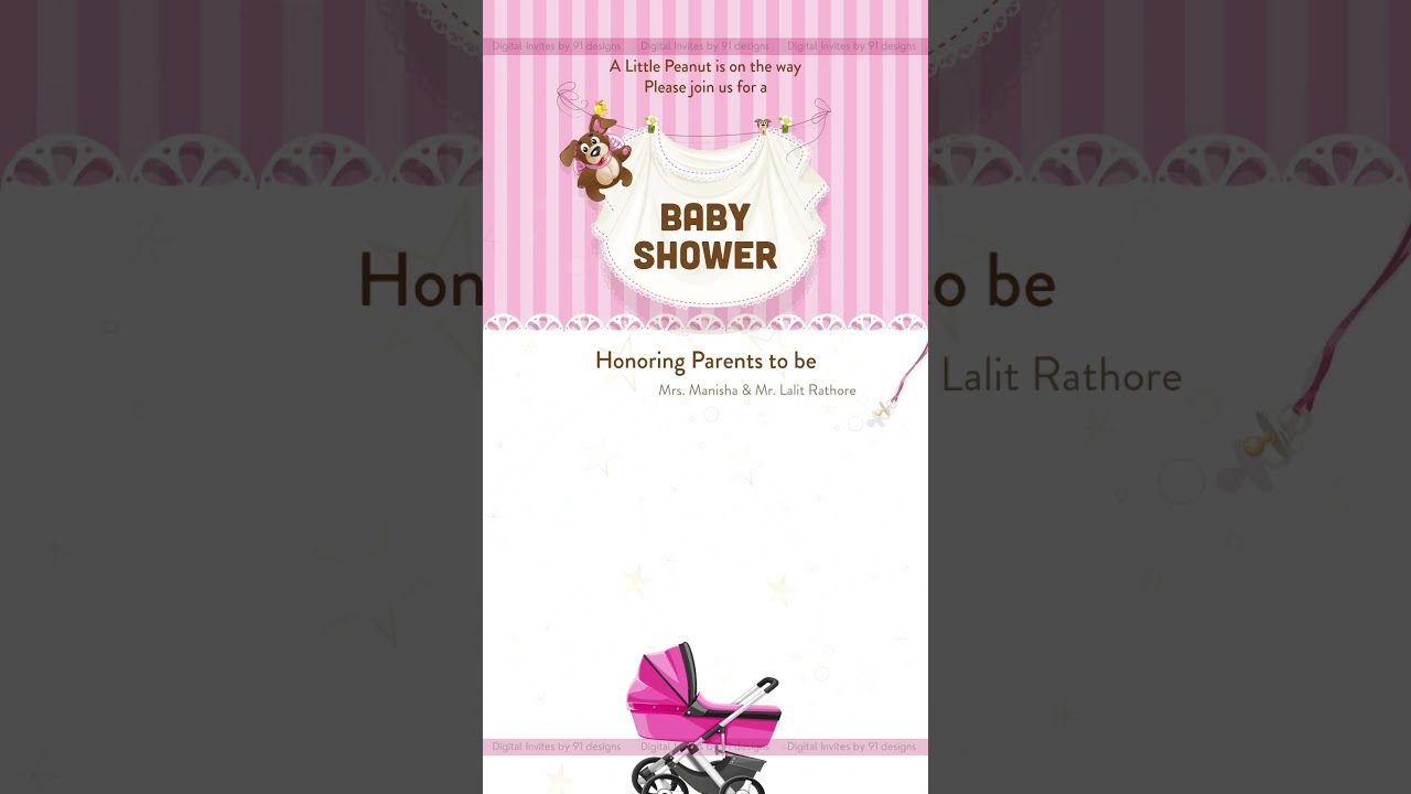Watercolour Elephant Baby Shower Card