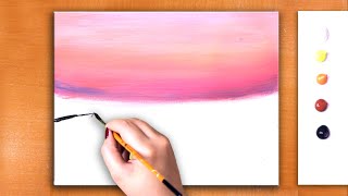 Painting Landscape with warm colors / Acrylic Painting Tutorial