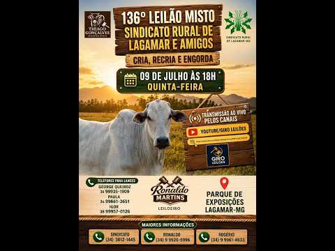 Leilao Sindicado Rural de Lagamar e Amigos 09-07-2026