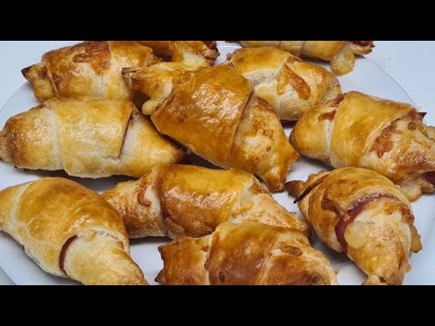 Mini Croissant Au Jambon Et fromage Pour Les Fêtes