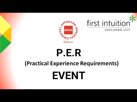 ACCA PER (Practical Experience Requirements) Event