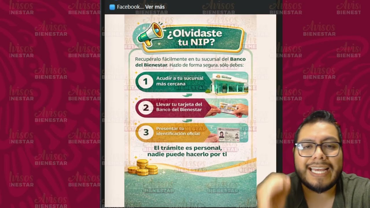 ¡OLVIDASTE TU NIP! adulto mayor de la pensión bienestar o mujeres de 60 a 64 años, recuperalo así
