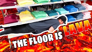 THE FLOOR IS LAVA CHALLENGE IN PUBLIC! (SAVAGE)