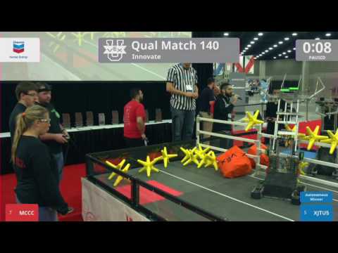 2017 VEXU Innovate Q140 - MCCC vs XJTU5 - 12 to 34